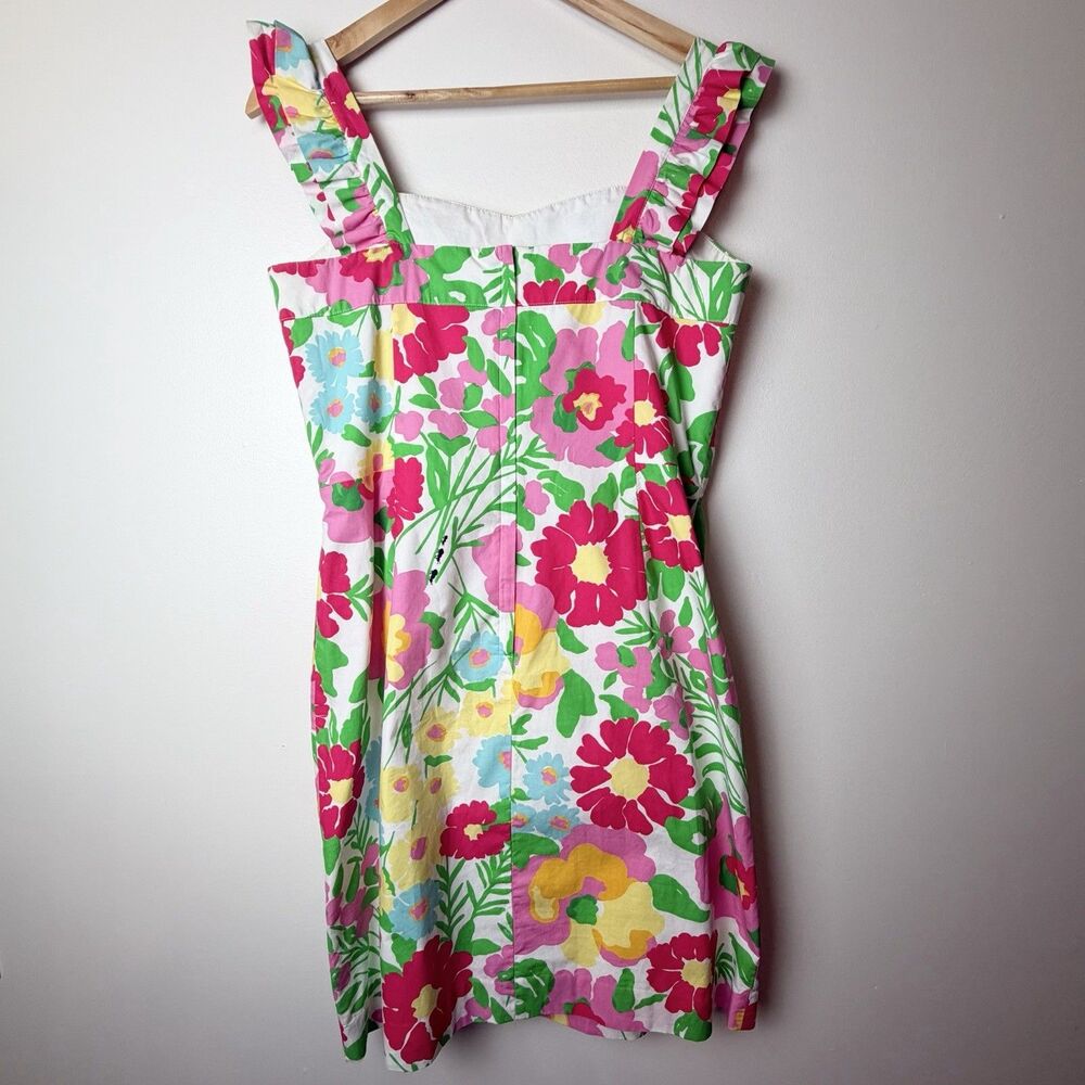 Lilly Pulitzer Floral Ants Dress Women’s 14 Ruffle Sleeve Sweetheart Colorful - Picture 5 of 13